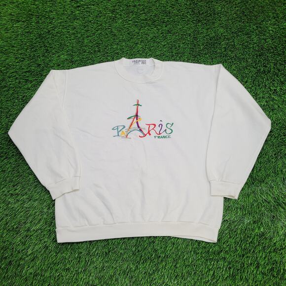 Vintage 1987 Pig Sweatshirt Womens XL 23x23 Boxy Gray - Picture 1 of 10